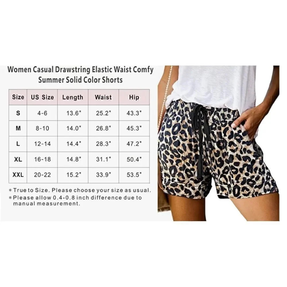 NWOT animal print shorts sz XL drawstring waist by Mosucoirl stretchy